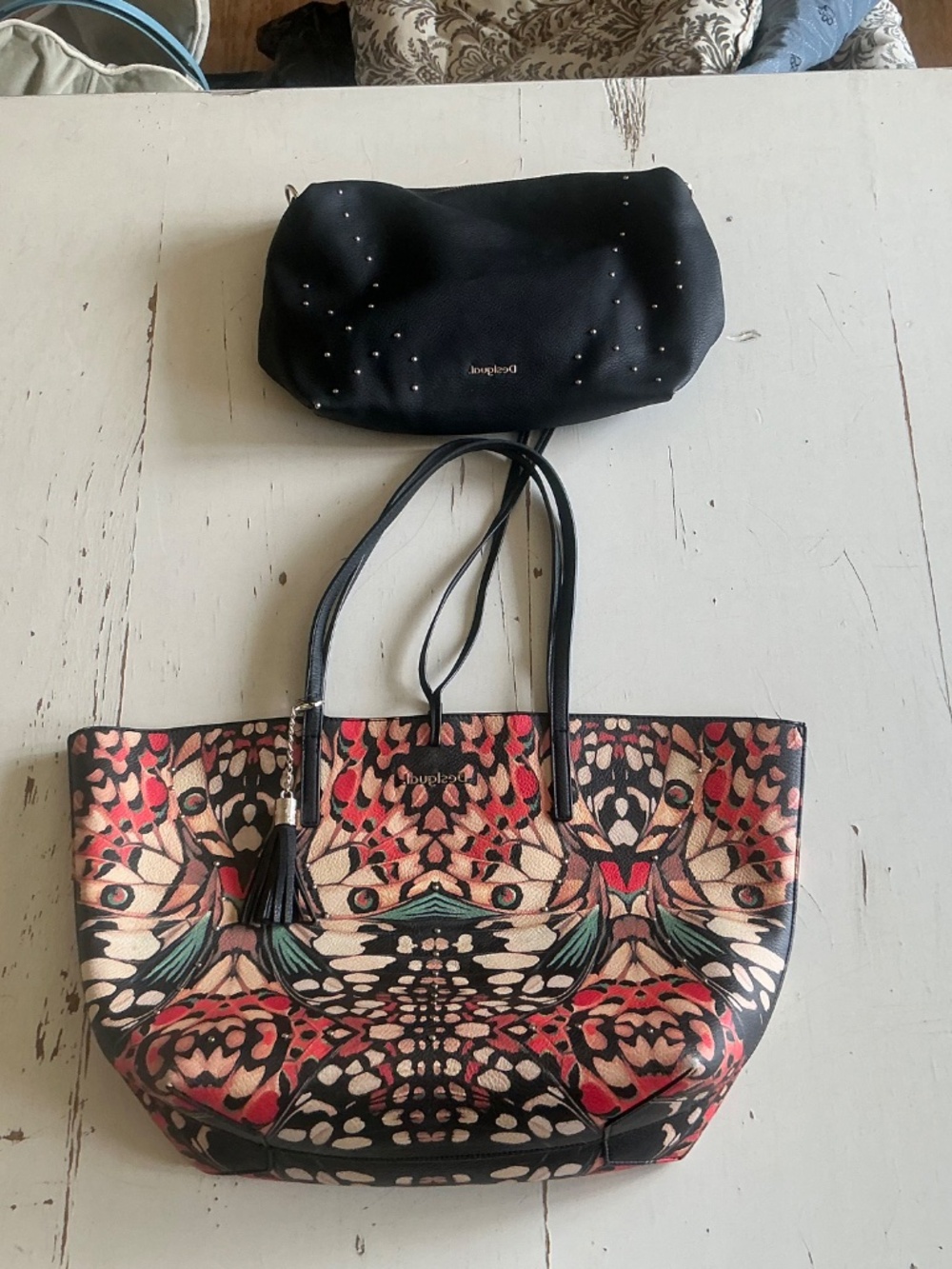 Desigual Python Snake Print Tote Bag Reversible - Picture 7 of 15